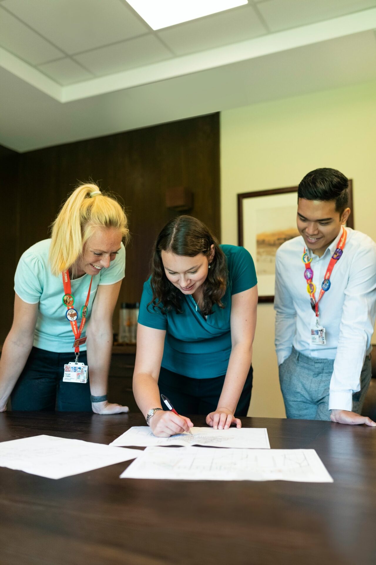 Photograph of colleagues working on project