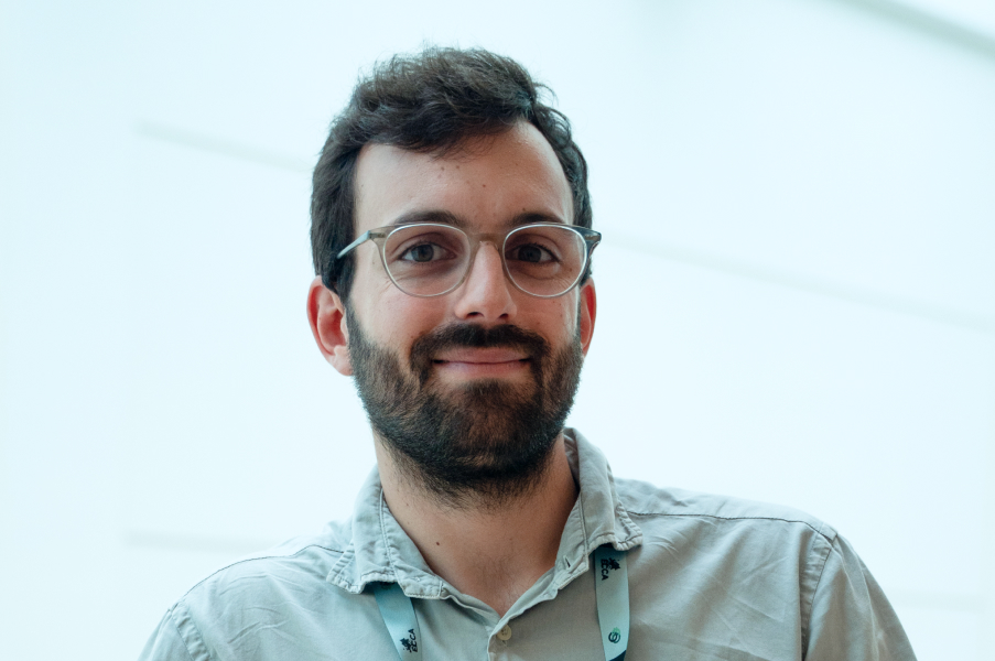 Photo of a man wearing glasses